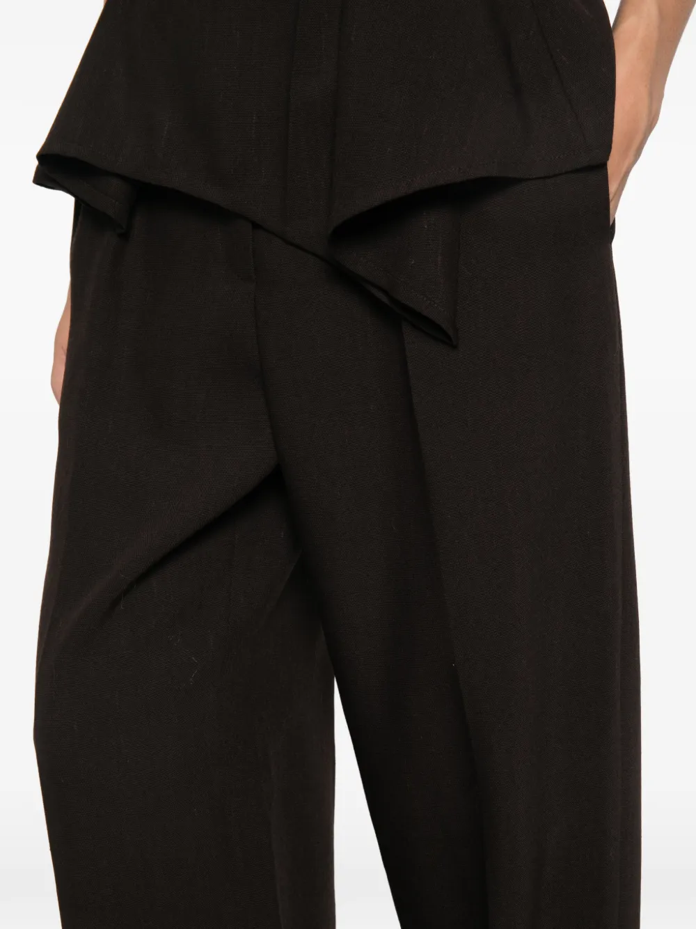Magda Butrym Geplooide pantalon Bruin