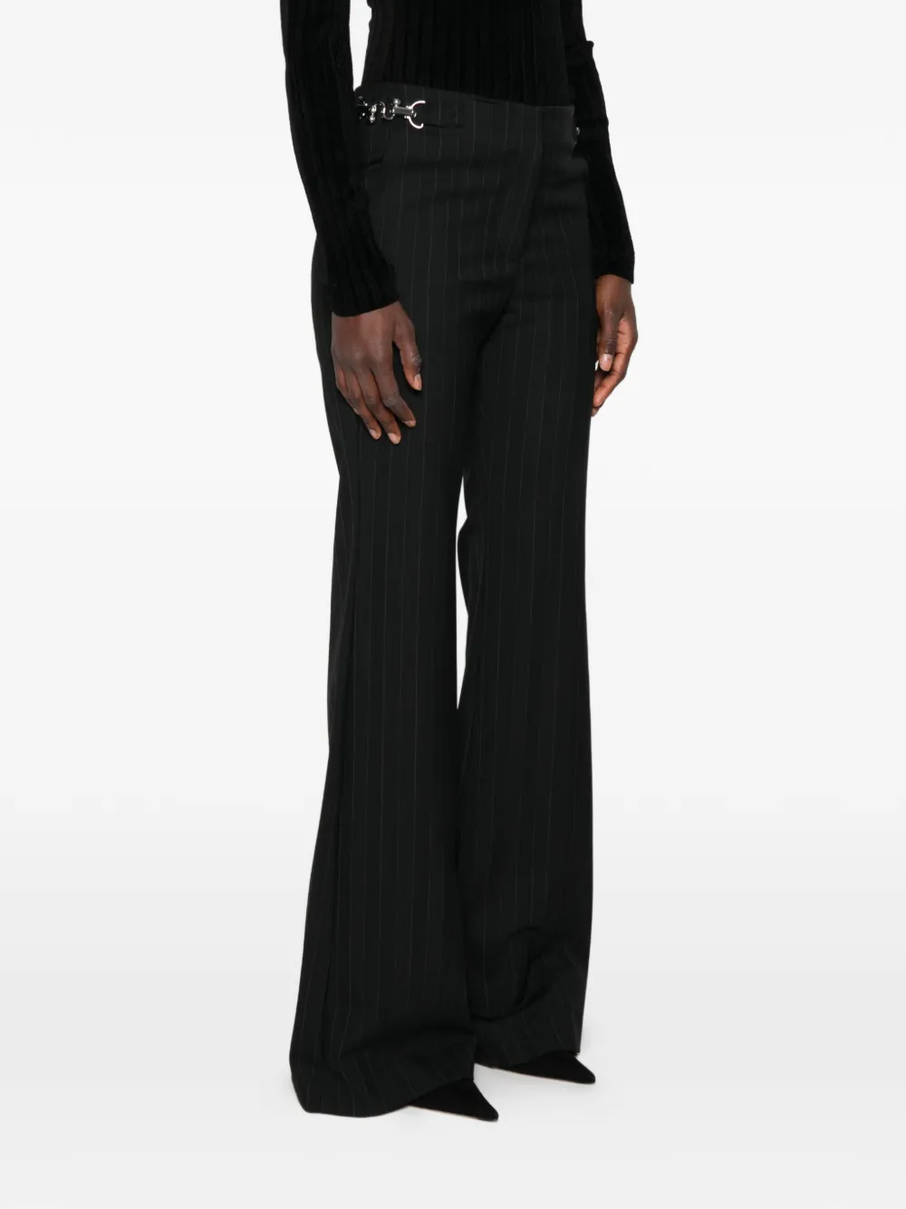 Sportmax Broek met wijde pijpen Zwart