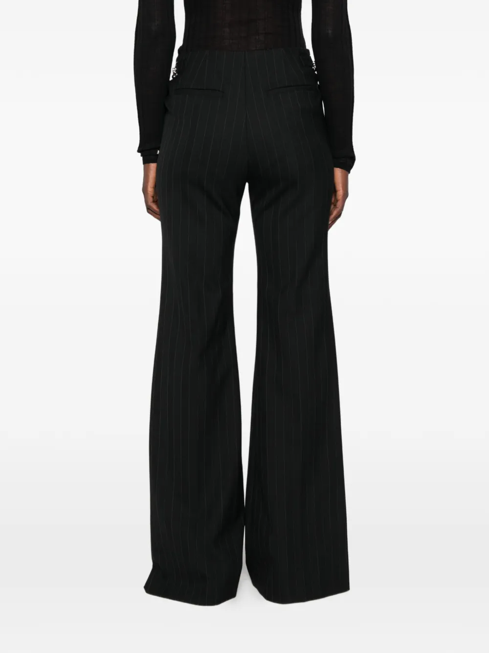 Sportmax Broek met wijde pijpen Zwart