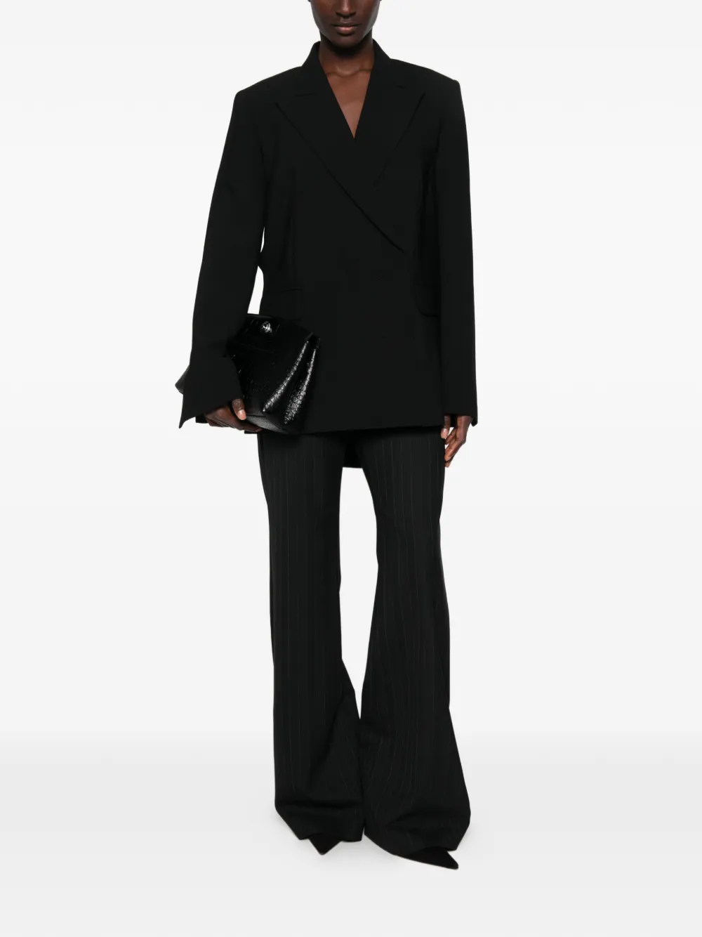 Sportmax Blazer met dubbele rij knopen Zwart