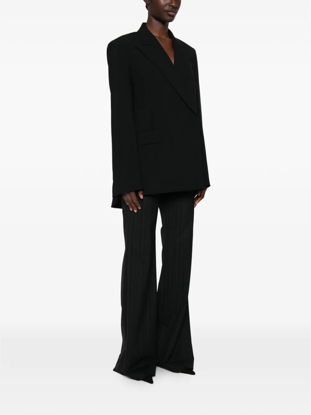 Sportmax Blazer met dubbele rij knopen Zwart