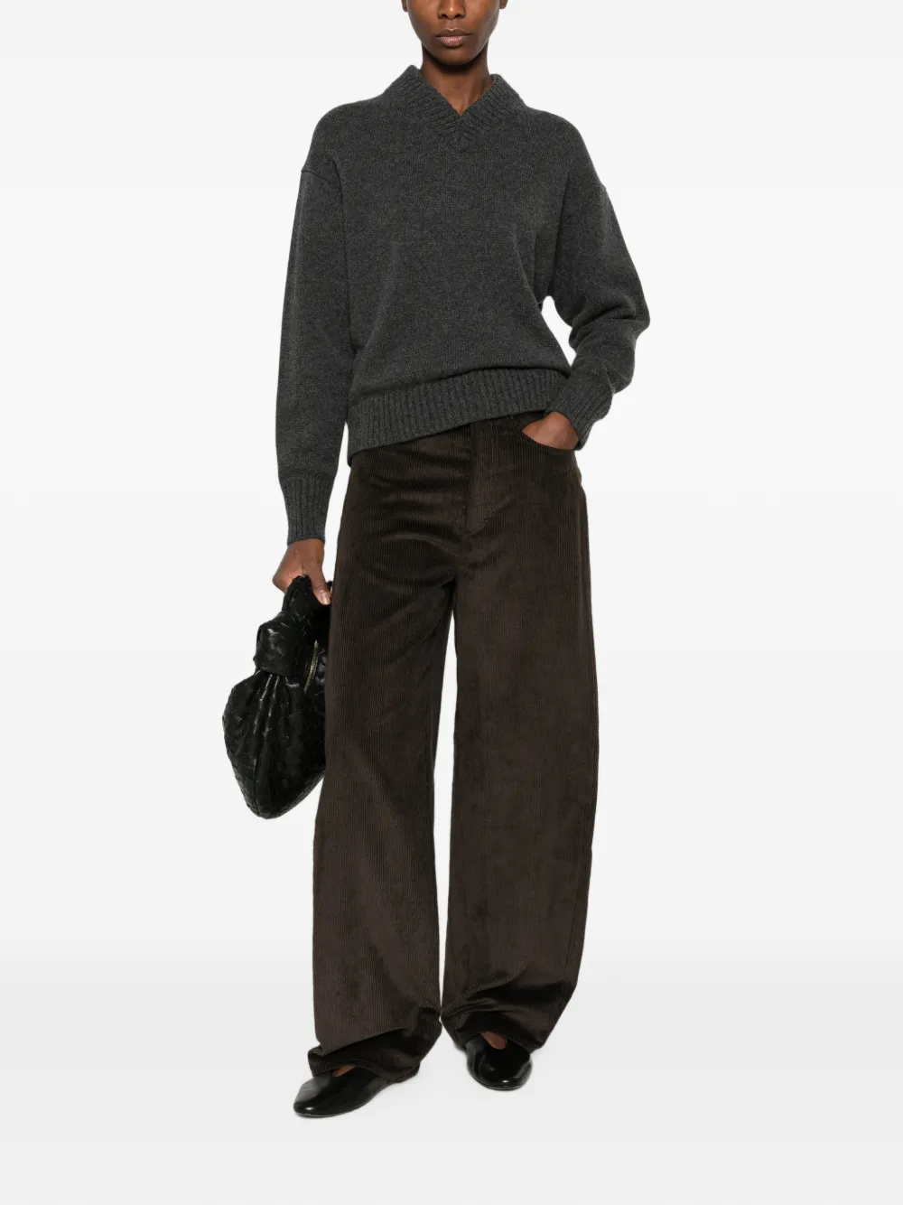 Soeur Julie V-neck sweater Grijs