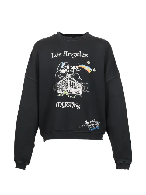 Paly Mythss distressed graphic-print sweatshirt 