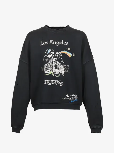 Paly Mythss distressed graphic-print sweatshirt 