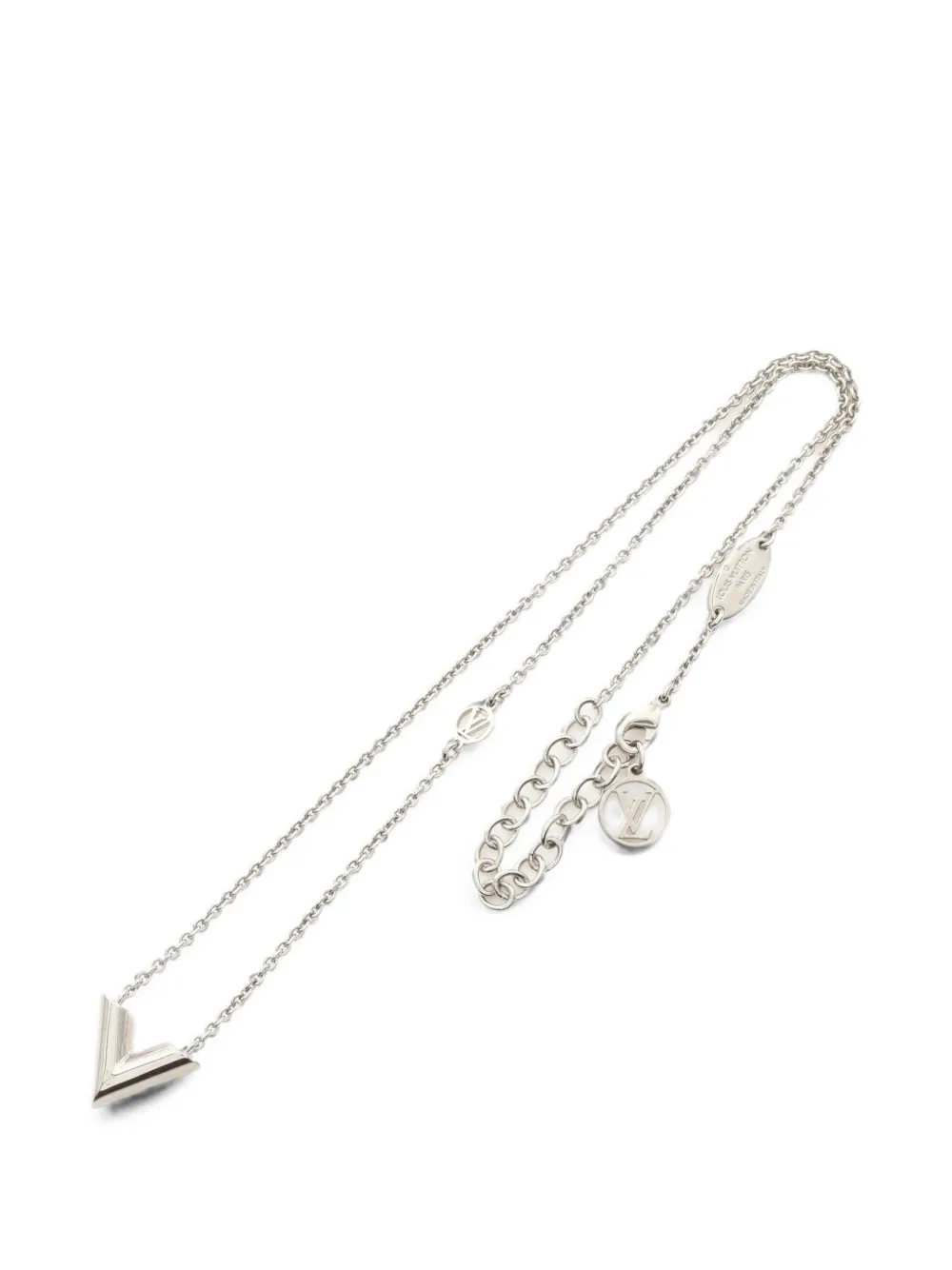 Louis Vuitton Pre-Owned 2023 Essential V necklace - Argento