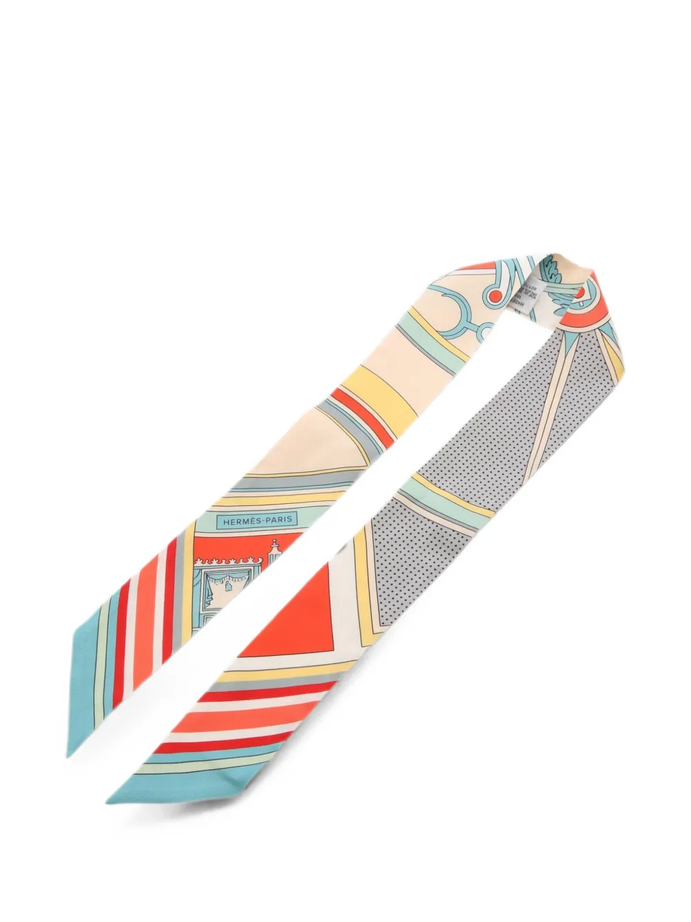 Hermès Pre-Owned 2010s Washington's Carriage Detail scarf - Blu