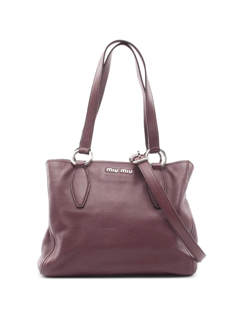 Miu Miu Pre-Owned 2010s Vitello Phenix leather tote bag - Marrone