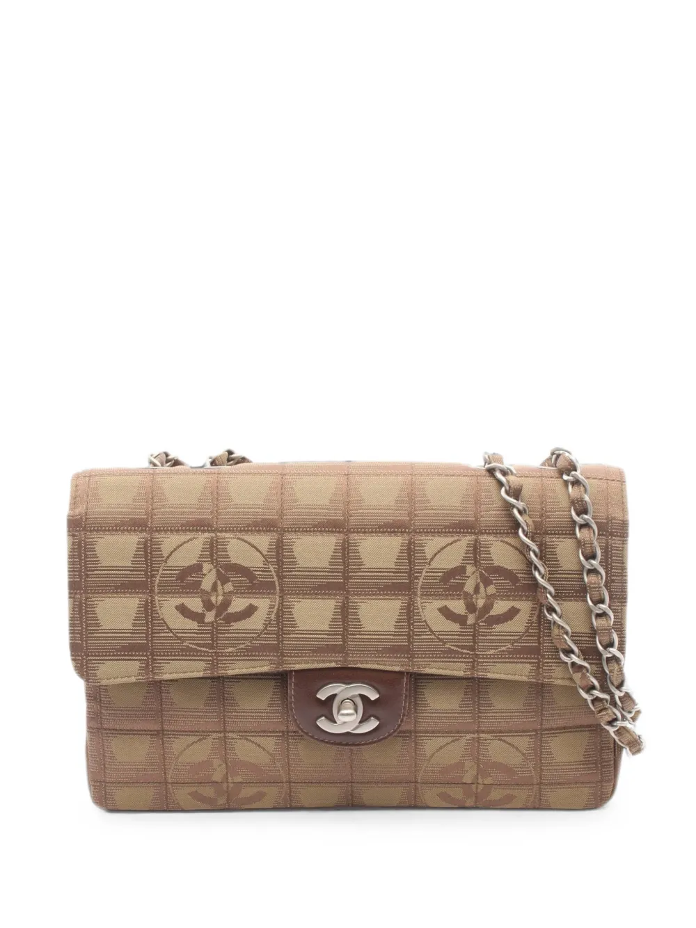 CHANEL Pre-Owned 2002-2003 New Travel Line chain shoulder bag - Toni neutri