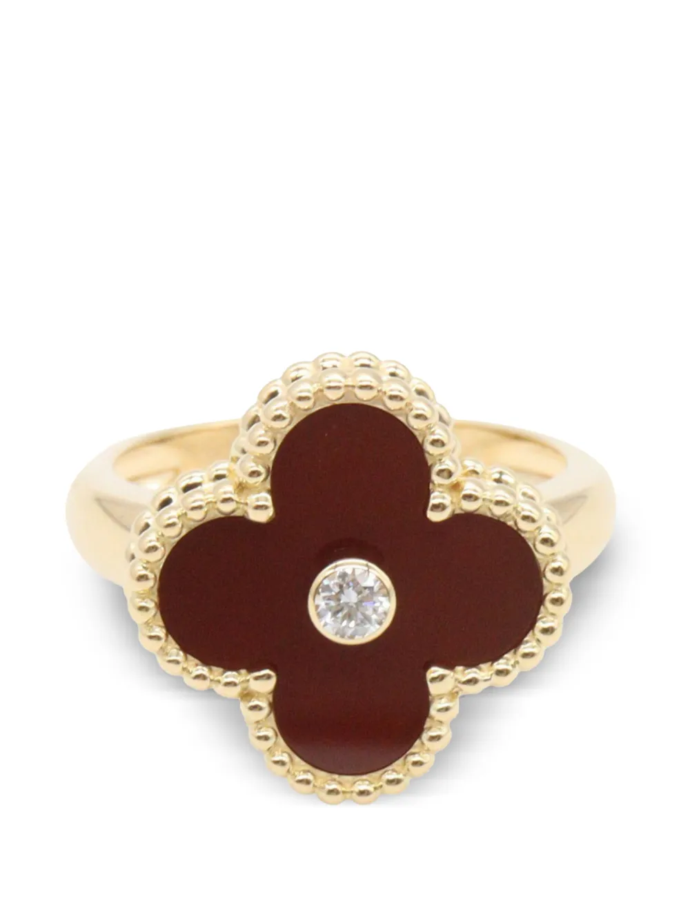 Van Cleef & Arpels Pre-Owned 2010s Alhambra carnelian ring - Gold