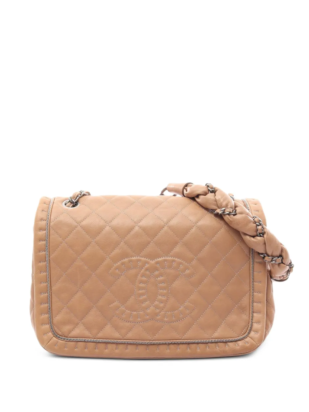 CHANEL Pre-Owned 2011 Matelassé shoulder bag - Toni neutri