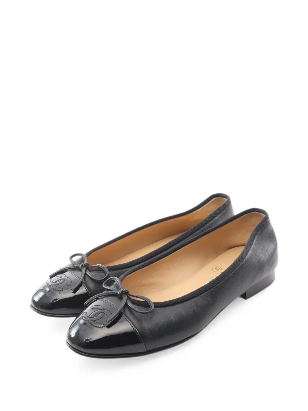 CHANEL Pre-Owned ballerines Coco Mark (1986-1988) - Noir CHANEL Pre-Owned ballerines Coco Mark (1986-1988) - Noir