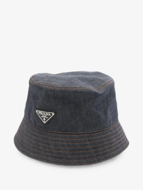 Prada Pre-Owned bob en jean à plaque logo (années 2010)