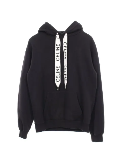 Celine Pre-Owned 2010s logo-print drawstring hoodie