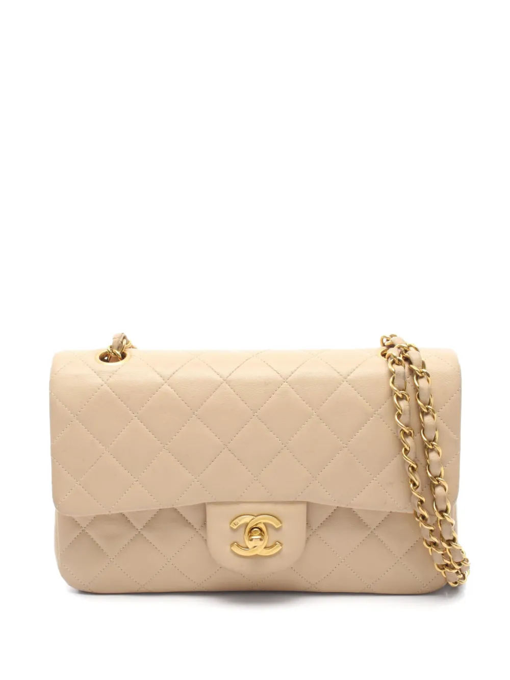 CHANEL Pre-Owned 1994-1996 small Double Flap Caviar shoulder bag - Neutrals