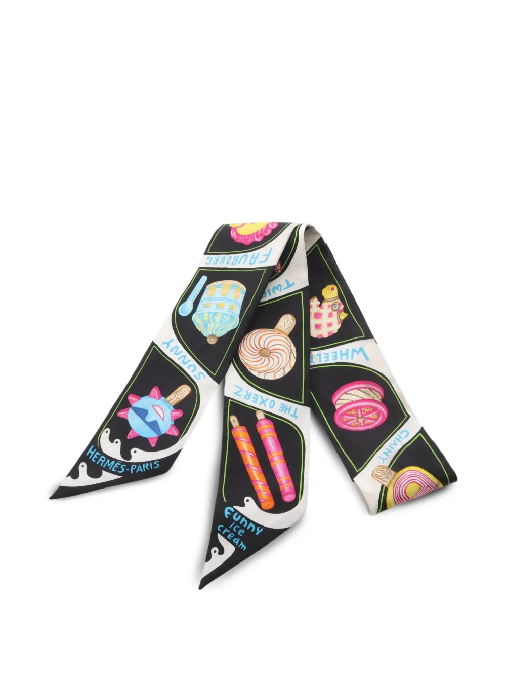 Hermès Pre-Owned 2000s Funny Ice Cream scarf - Nero