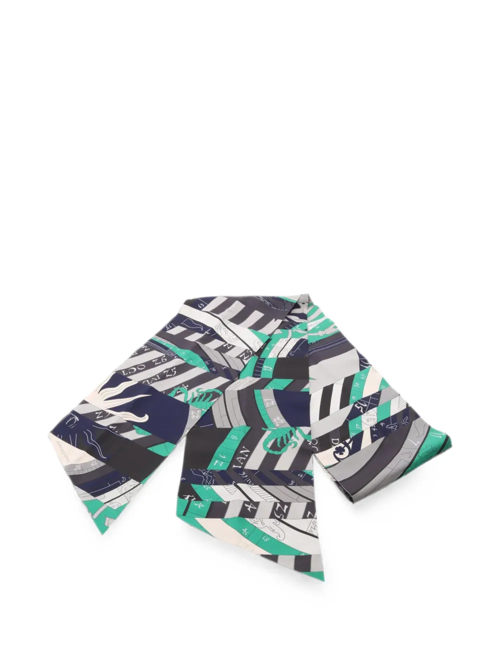 Hermès Pre-Owned 2010s Astrologie Nouvelle scarf - Blu