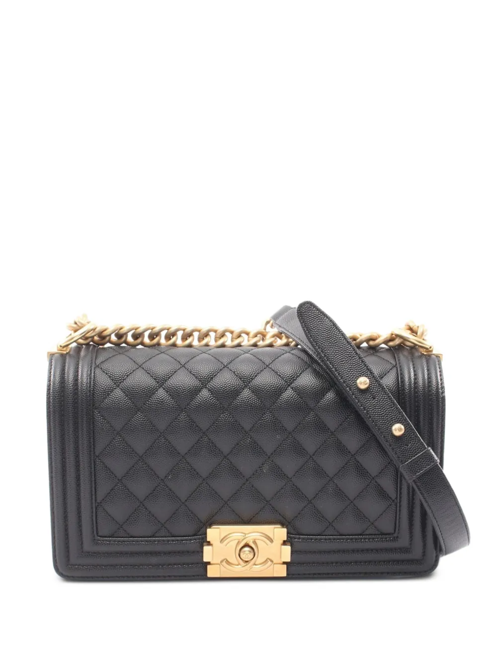 CHANEL Pre-Owned Boy Chanel chain shoulder bag - Black