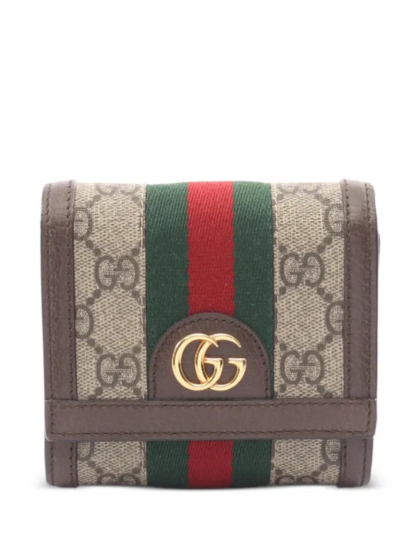 Gucci Pre-owned Ophidia GG Supreme Wallet in Neutrals