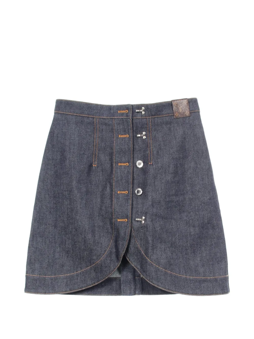 Louis Vuitton Pre-Owned 2020s zip-fastening midi skirt - Blau