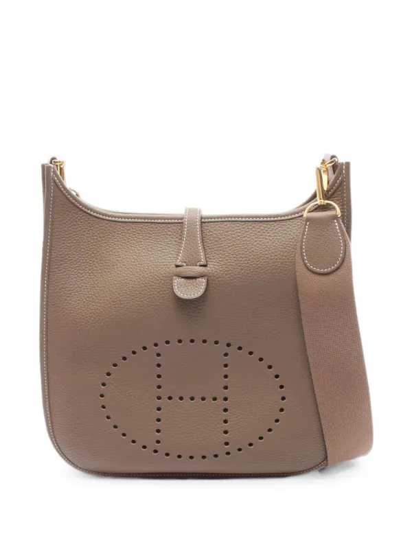 Hermès Pre-owned 2022 Evelyn 3 Troyes PM Shoulder Bag in Neutrals