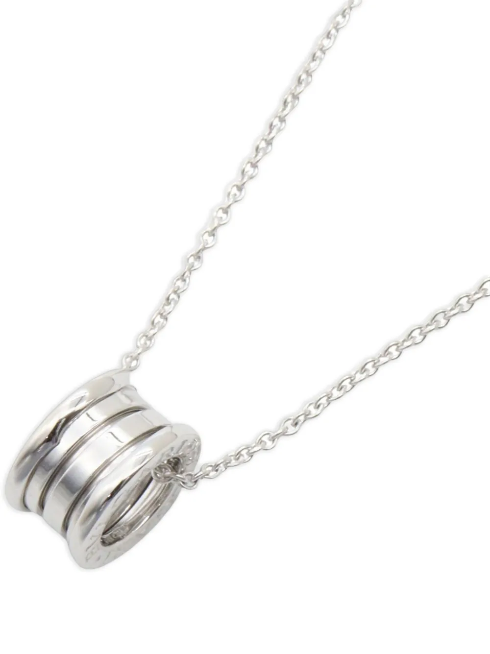 Bvlgari Pre-Owned Collana B-zero1 con logo inciso anni 2010 - Argento