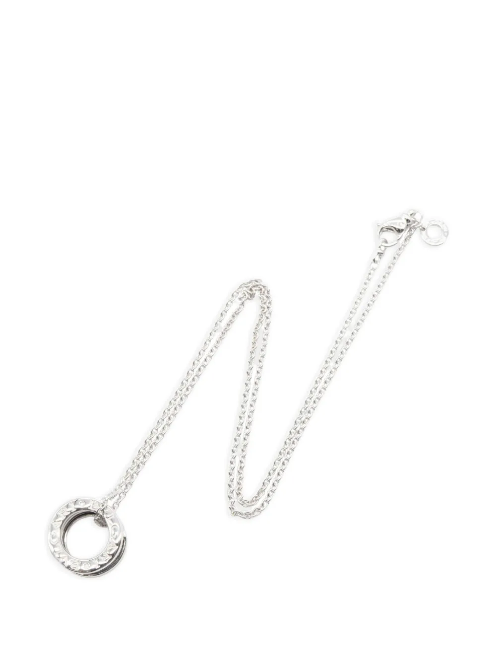 Bvlgari Pre-Owned Collana B-zero1 con logo inciso anni 2010 - Argento