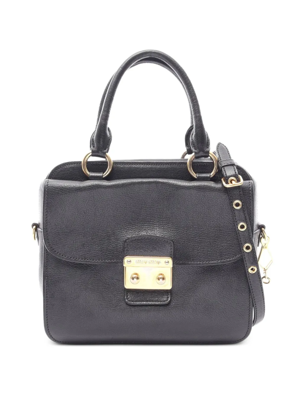 Miu Miu Pre-Owned 2000s leather shoulder bag - Black