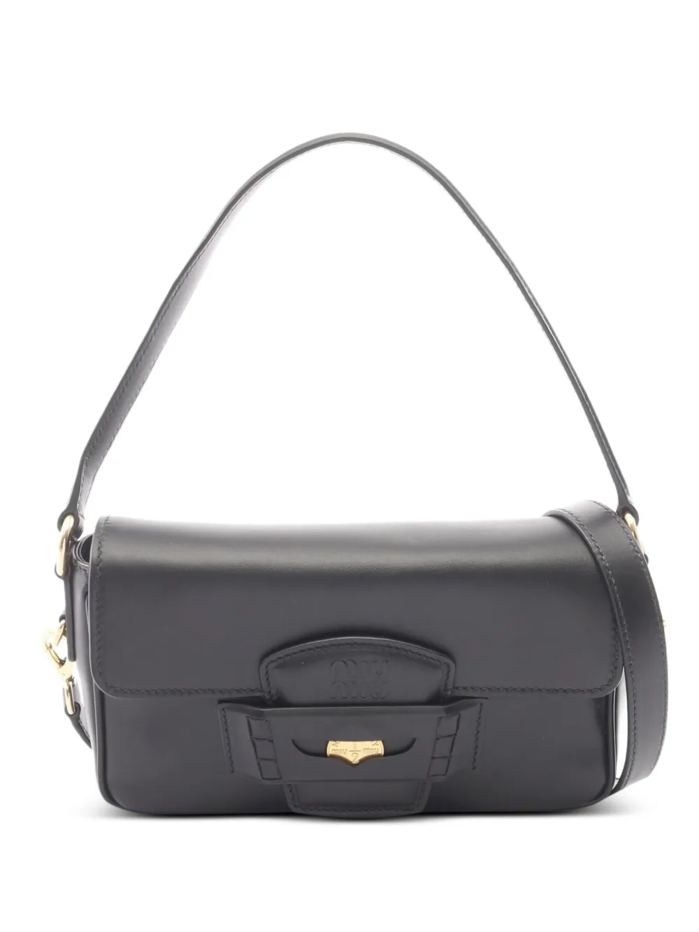 Miu Miu Pre-Owned 2010s Penny leather shoulder bag - Nero