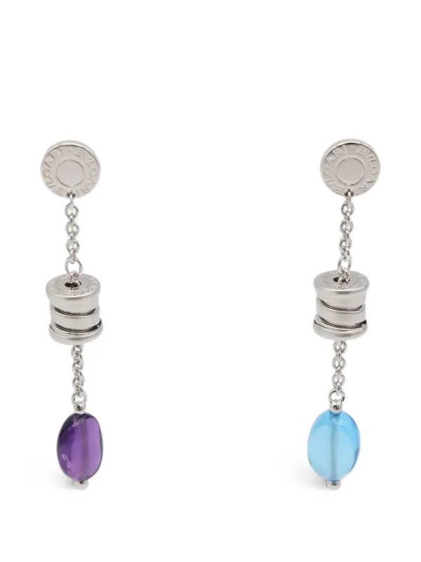 Bvlgari Pre-owned 2010s B-zero1 Topaz Earrings in Silver