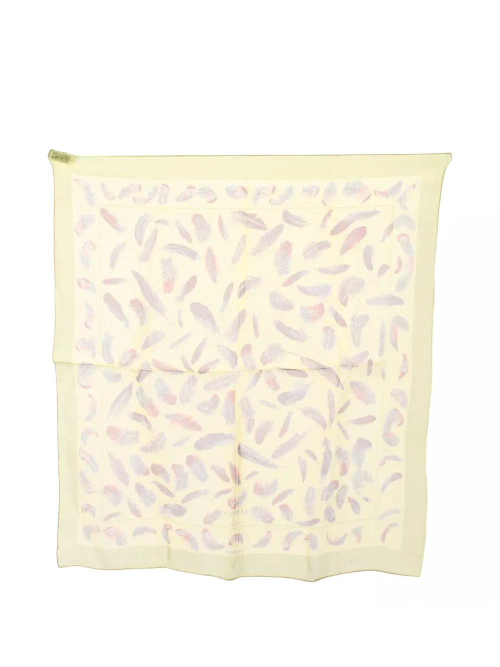 Hermès Pre-Owned 2010s Plumes chiffon scarf - Nude