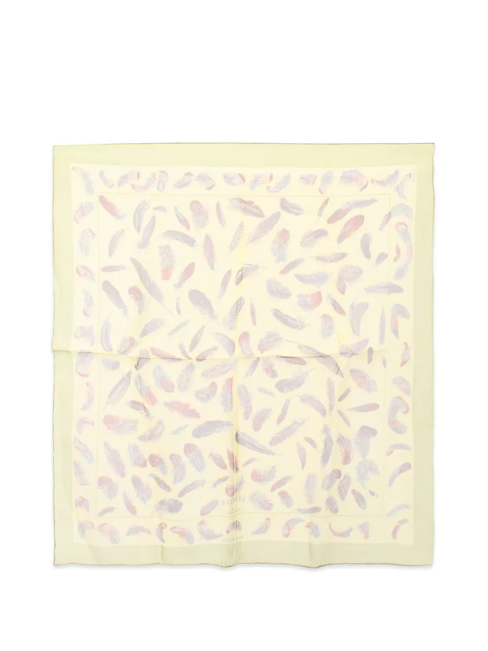 Hermès Pre-Owned 2010s Plumes chiffon scarf - Nude