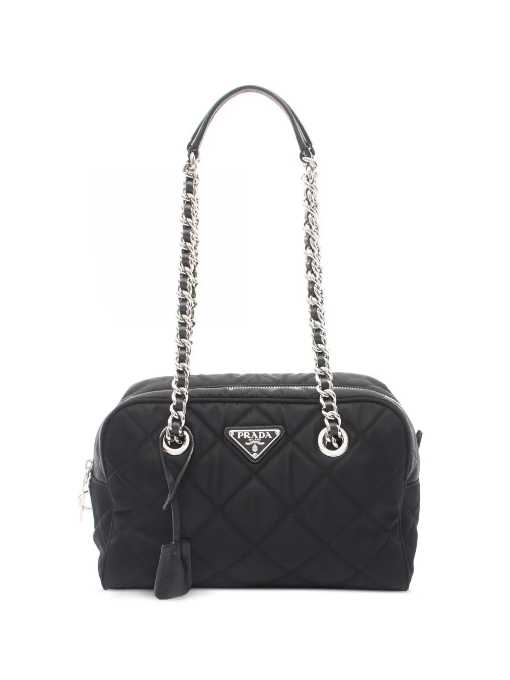 Prada Pre-Owned 2010s Tessuto Impuntu shoulder bag - Black