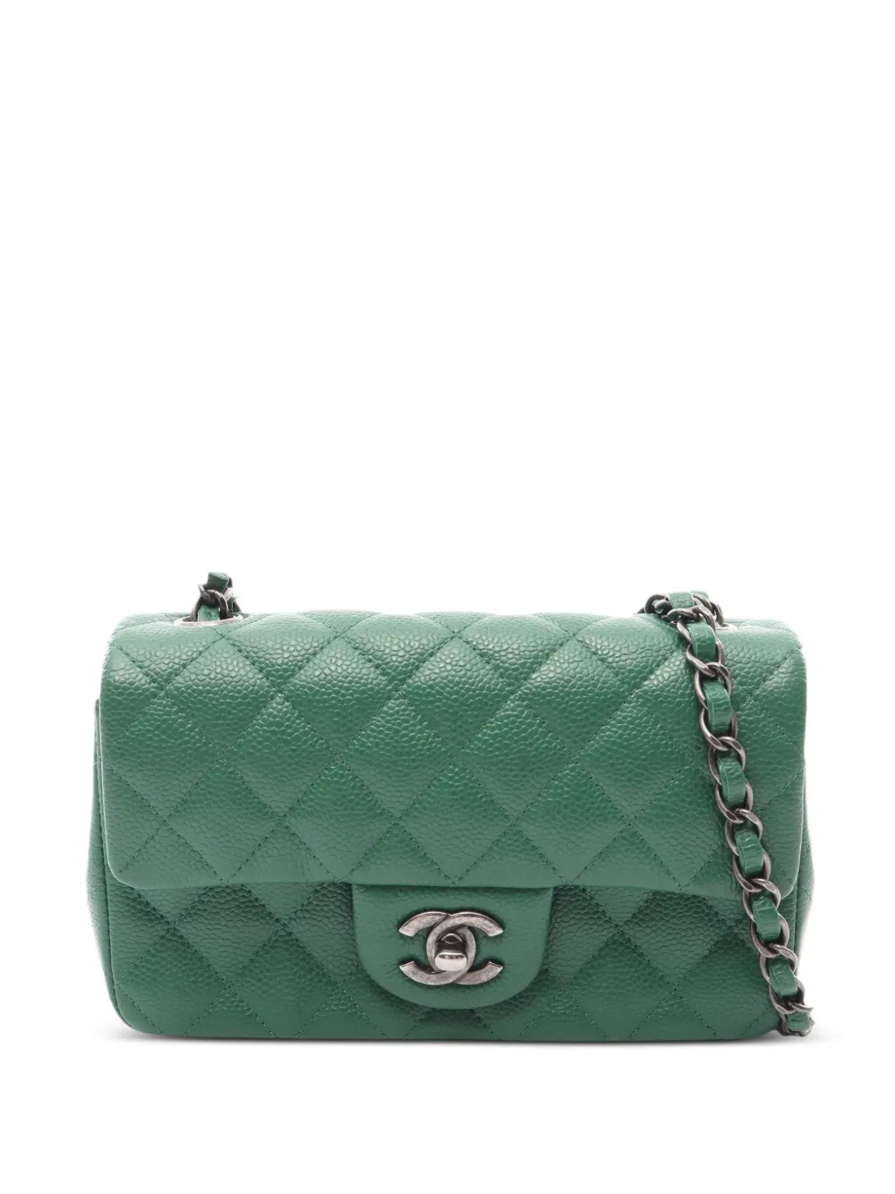 CHANEL Pre-Owned 2015-2016 Mini Matelasse 20 Chain shoulder bag - Verde
