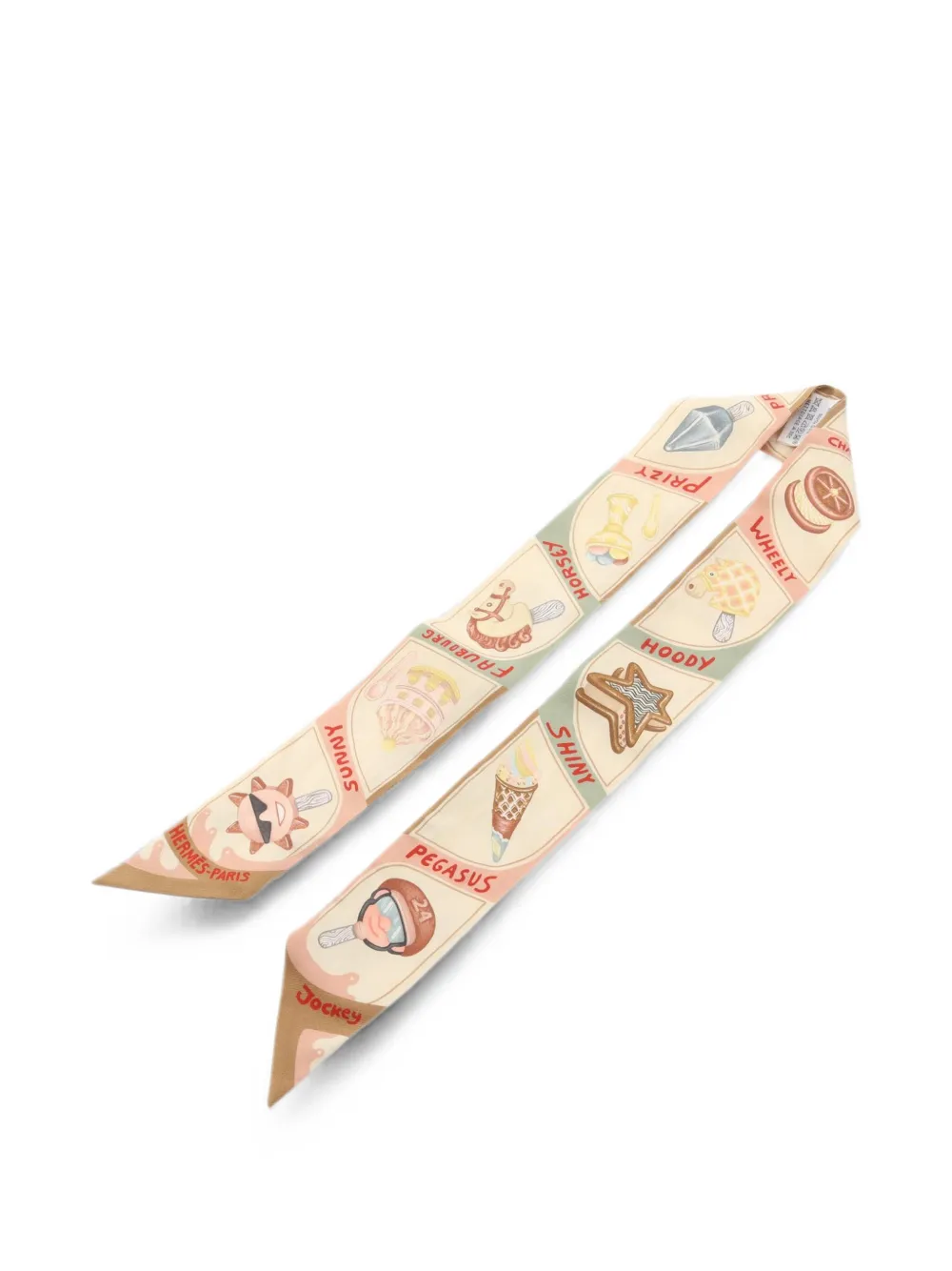 Hermès Pre-Owned 2010 Funny Ice Cream twill scarf - Toni neutri