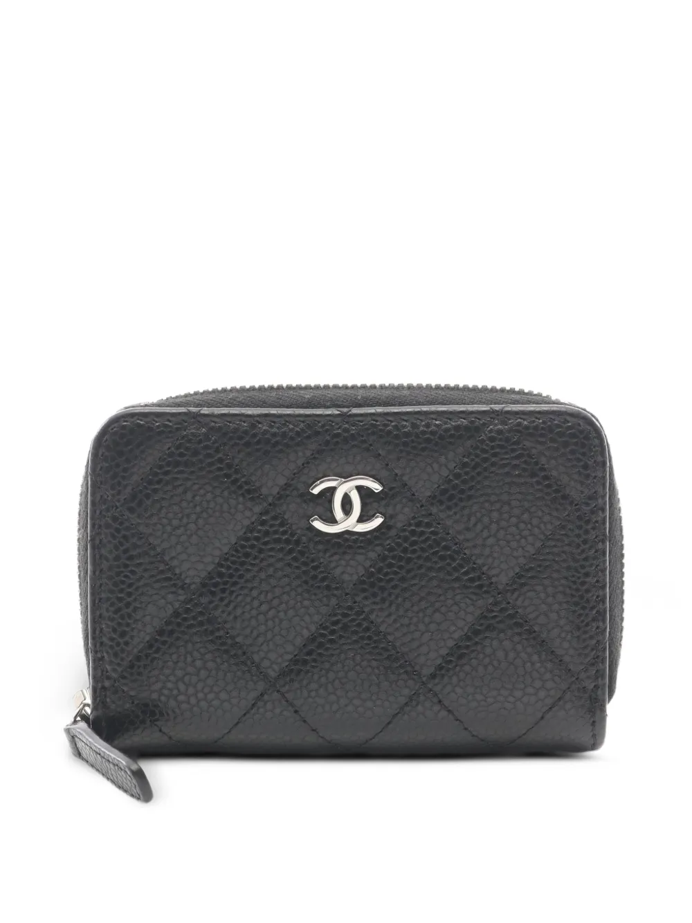 CHANEL Pre-Owned matelassé Caviar leather coin purse - Schwarz