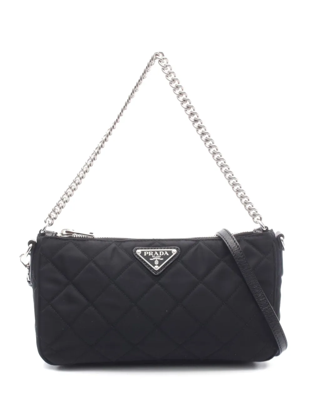 Prada Pre-Owned 2010s quilted chain shoulder bag - Nero