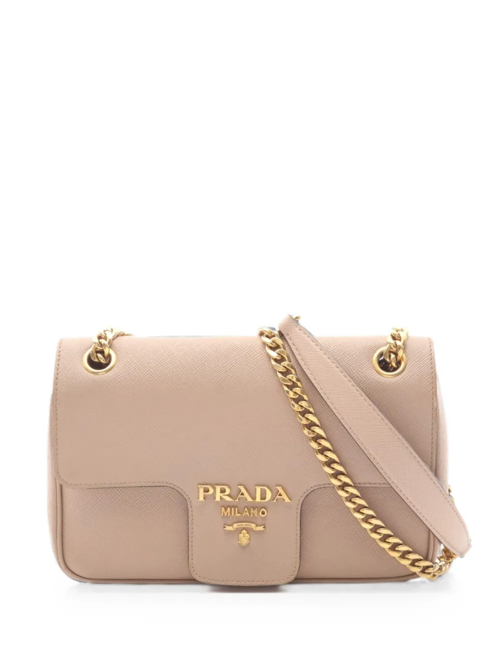 Prada Pre-Owned 2000s Saffiano chain shoulder bag - Toni neutri