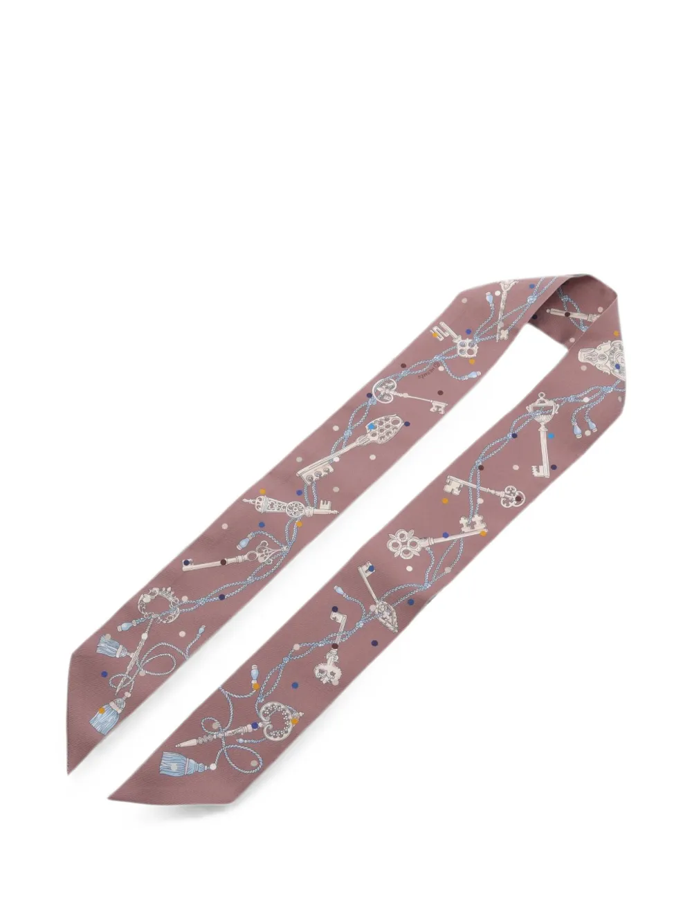 Hermès Pre-Owned 2010s Les Cles a Pois scarf - Rosa