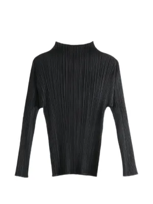 Pleats Please Issey Miyake Pleated long-sleeve Top | Grey | FARFETCH