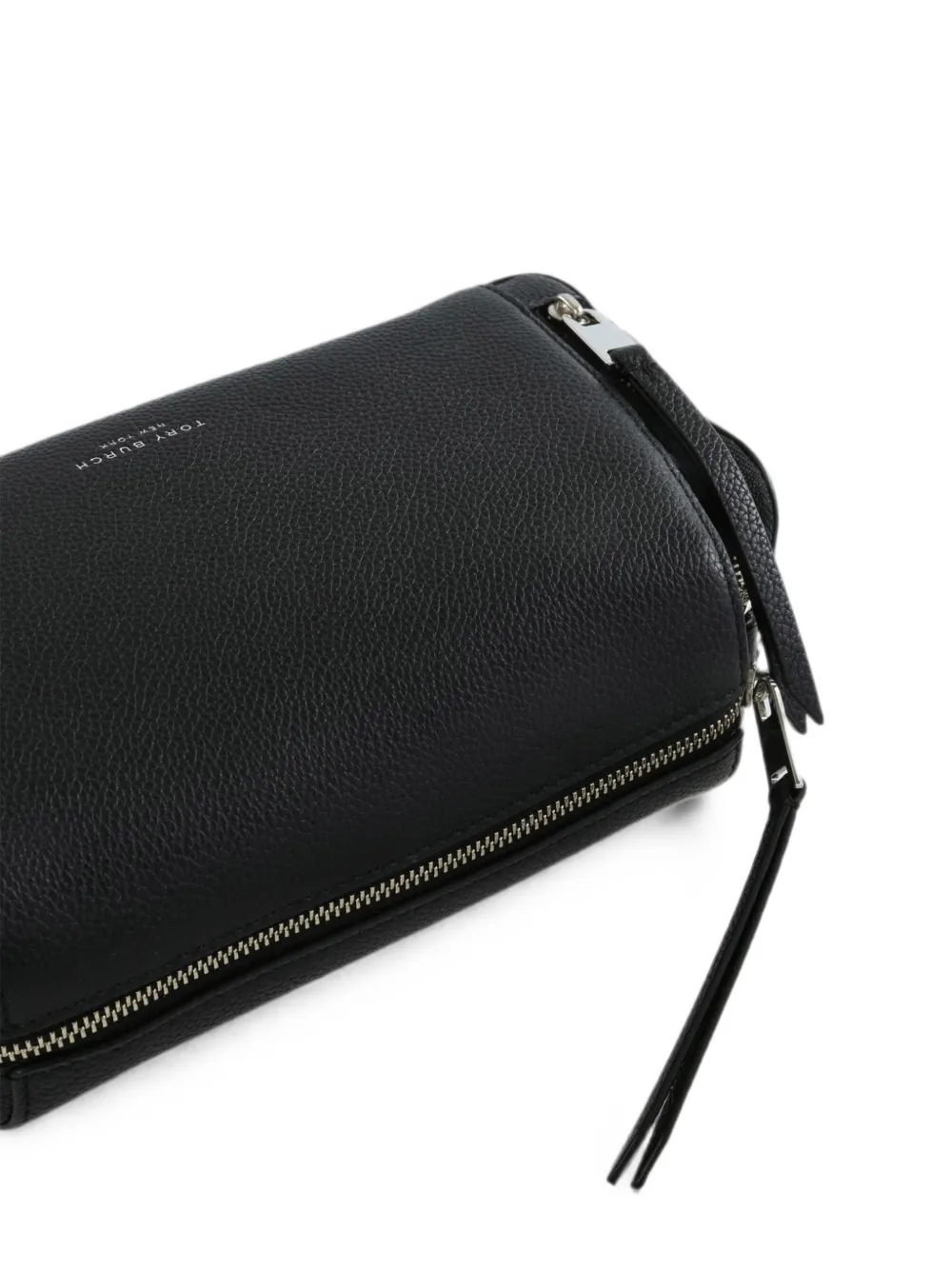 Tory Burch Perry Voyager mini-crossbodytas van bewerkt leer Zwart