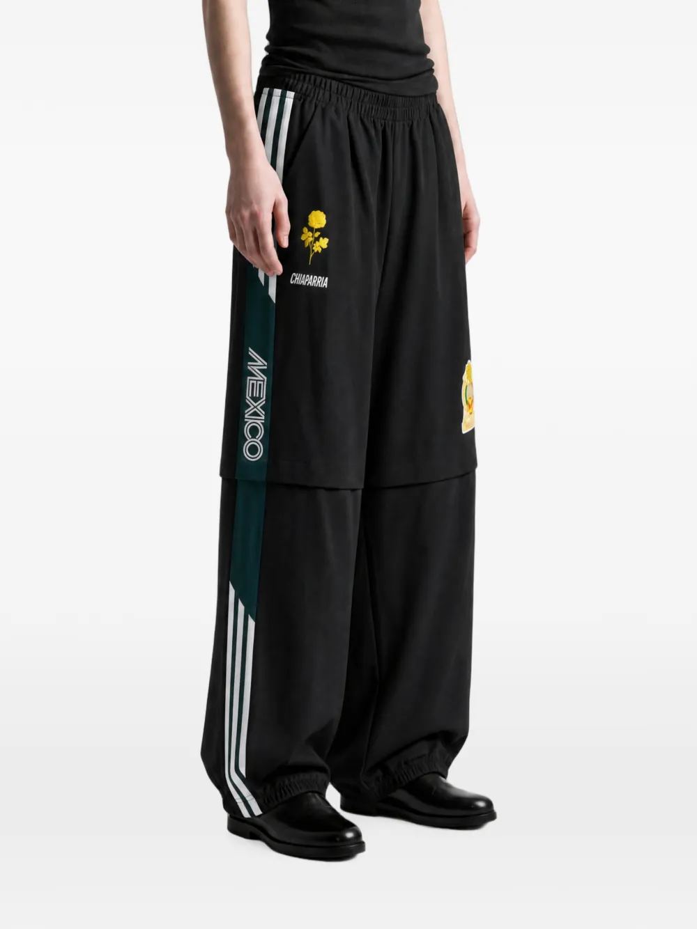 adidas x Willy Chavarria CDM logo-patch side-stripe track pants Zwart