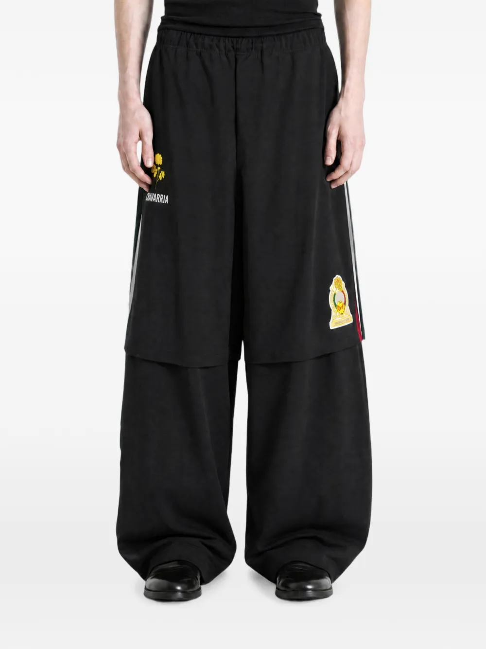 adidas x Willy Chavarria CDM logo-patch side-stripe track pants Zwart