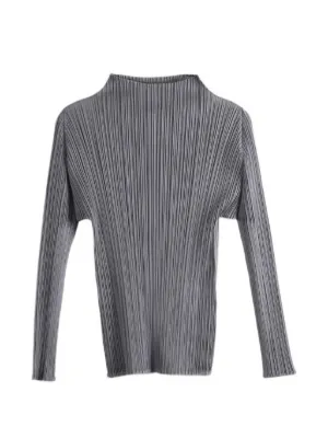 Pleats Please Issey Miyake cowl-neck Top | Grey | FARFETCH