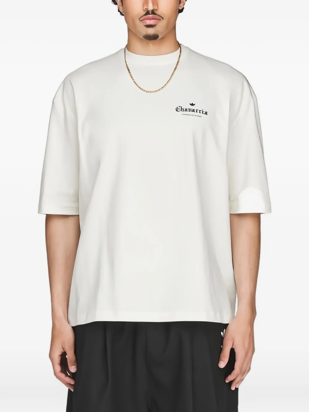 adidas x Willy Chavarria T-shirt met grafische print Wit