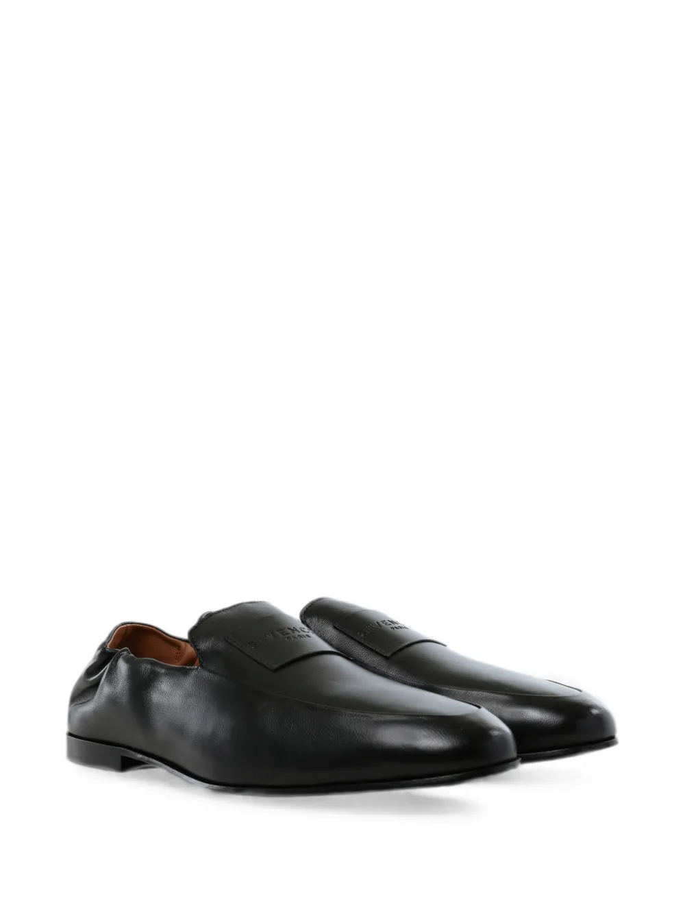 Givenchy logo-embossed elasticated-heel loafers Zwart