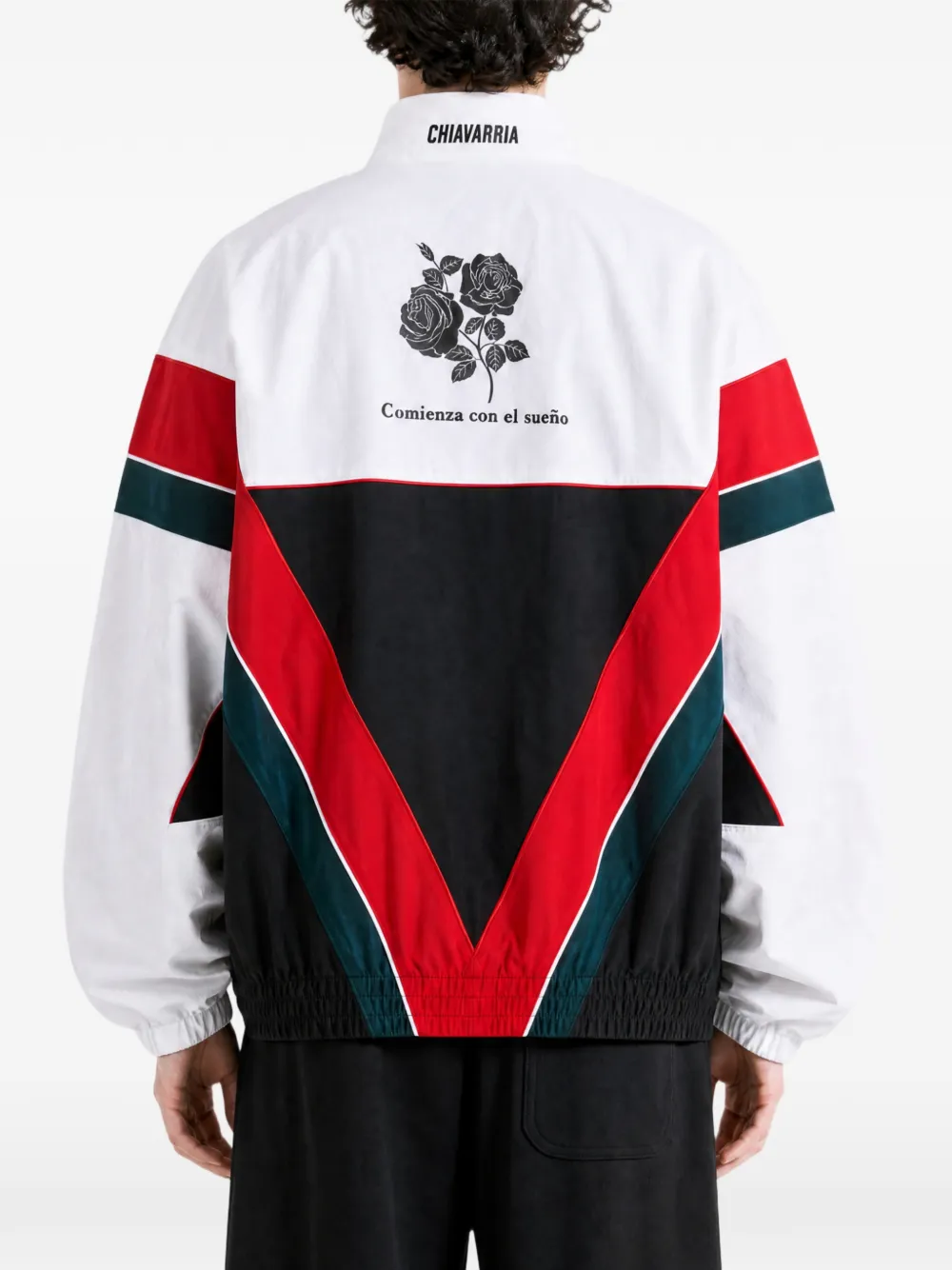 adidas x Willy Chavarria CDM colour-block logo-patch jacket Wit