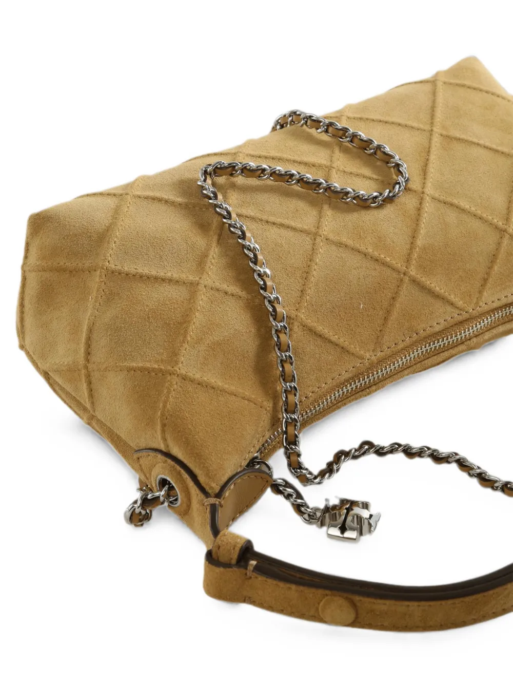 Tory Burch Fleming gewatteerde mini-crossbodytas Bruin