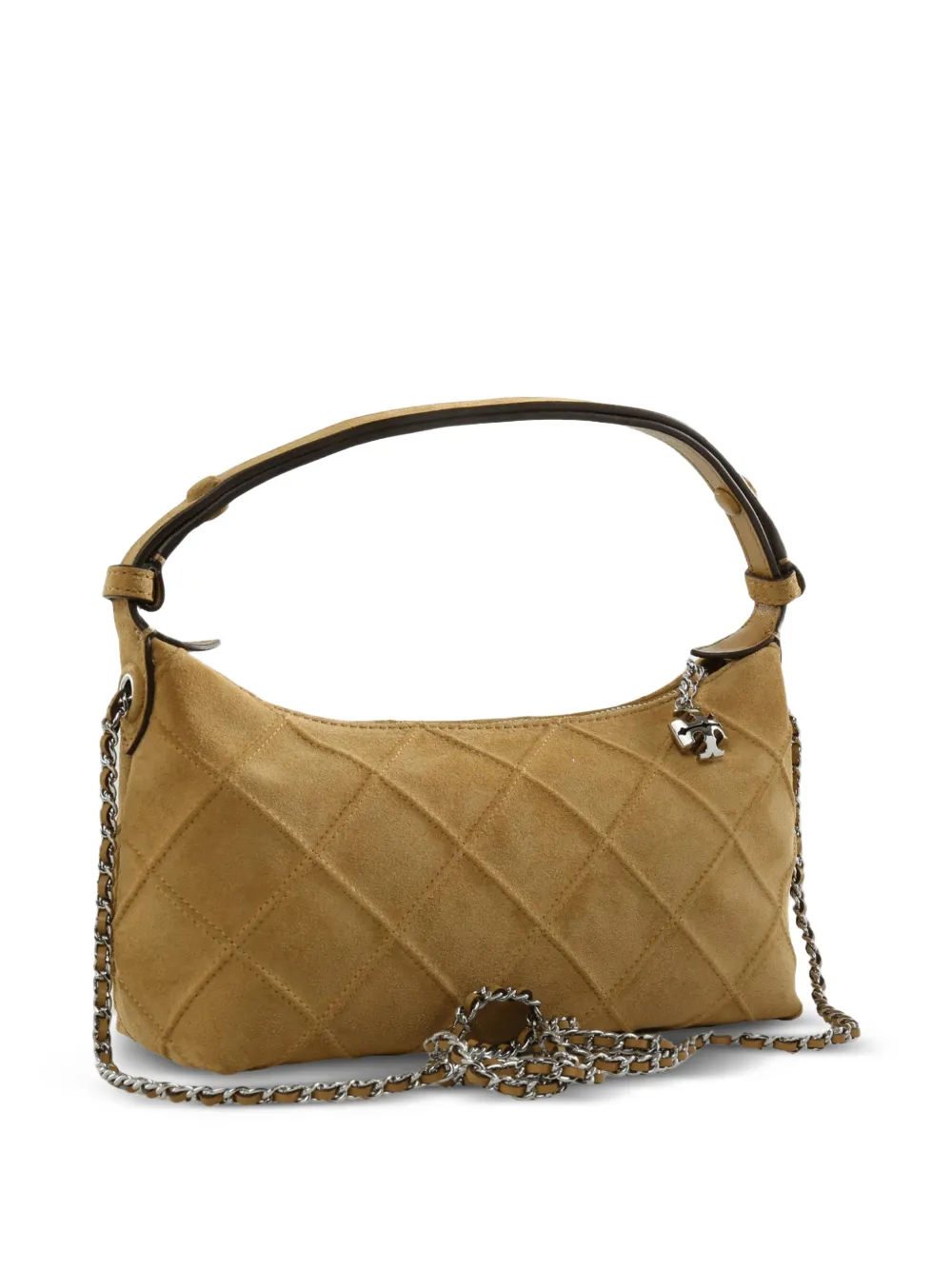 Tory Burch Fleming gewatteerde mini-crossbodytas Bruin