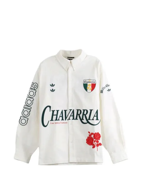 adidas x Willy Chavarria logo-print button-down shirt