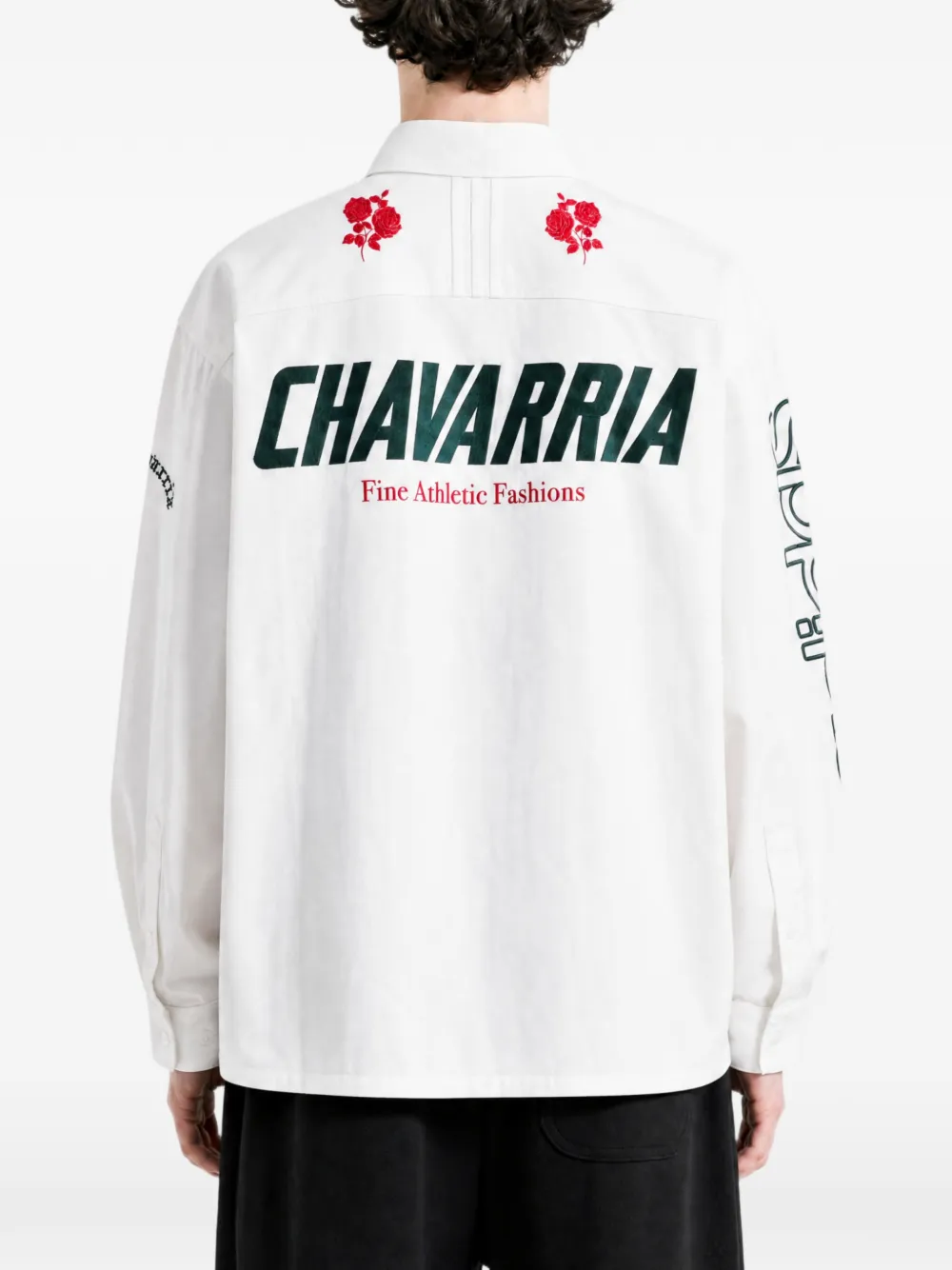 adidas x Willy Chavarria logo-print button-down shirt Wit